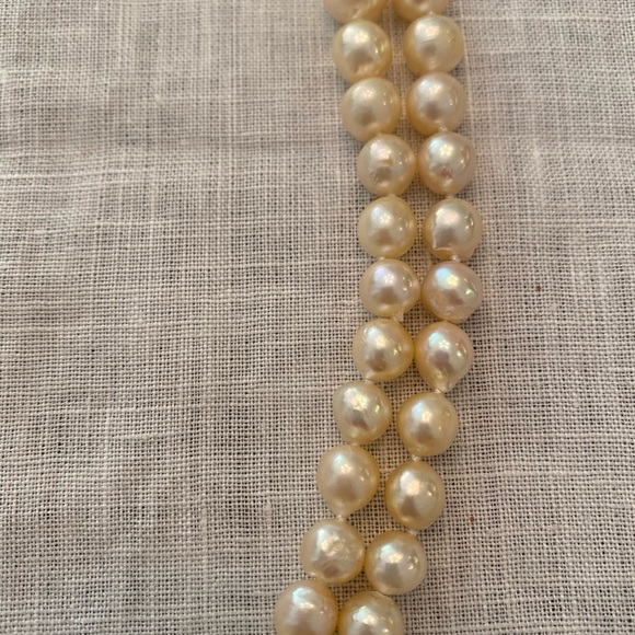 Lovely vintage Art Deco pearl necklace opal clasp - Picture 4 of 7